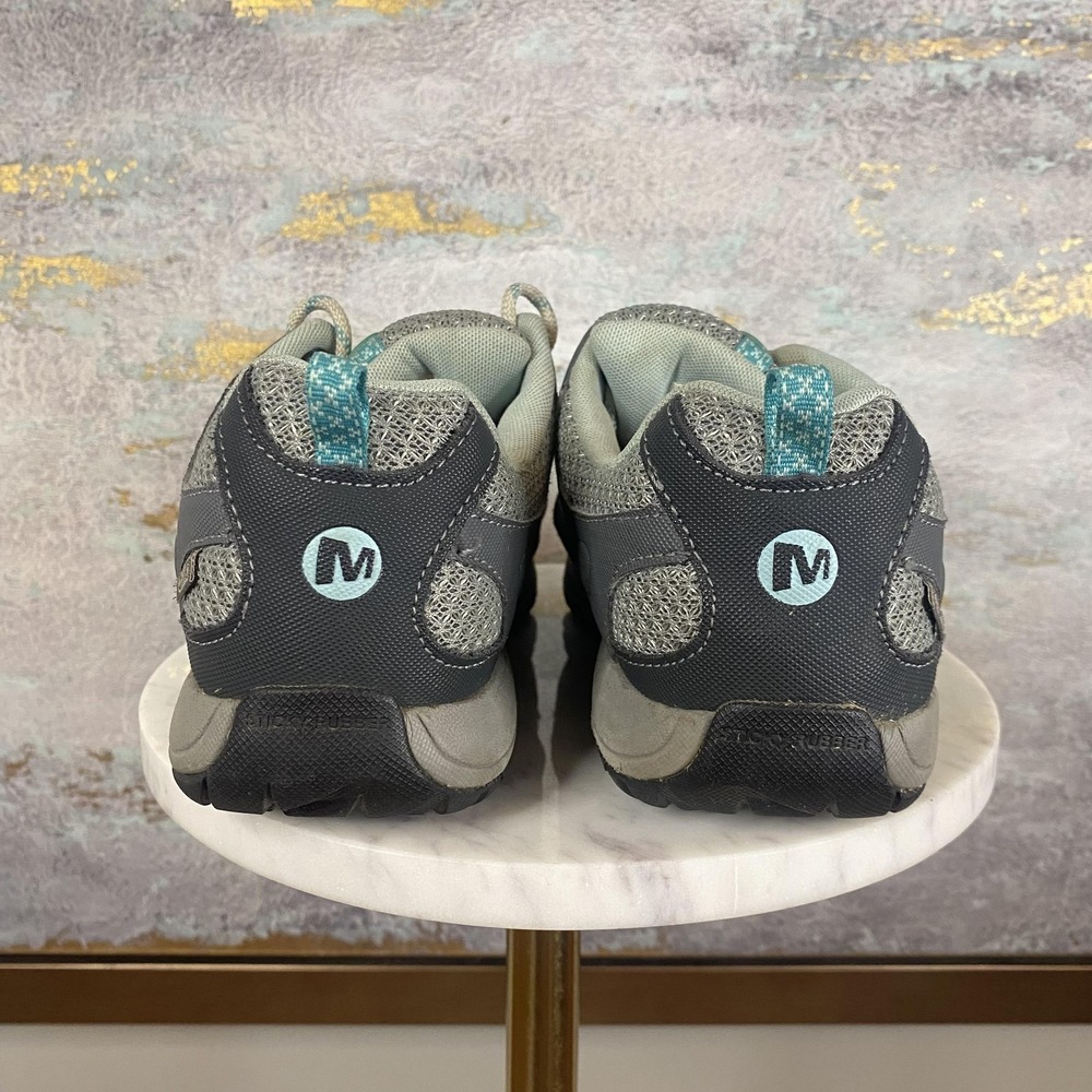 Merrell Zeolite Serge Shoes Womens Size 7.5 Gray Teal Suede Hiking Trail Sneaker - Picture 4 of 10